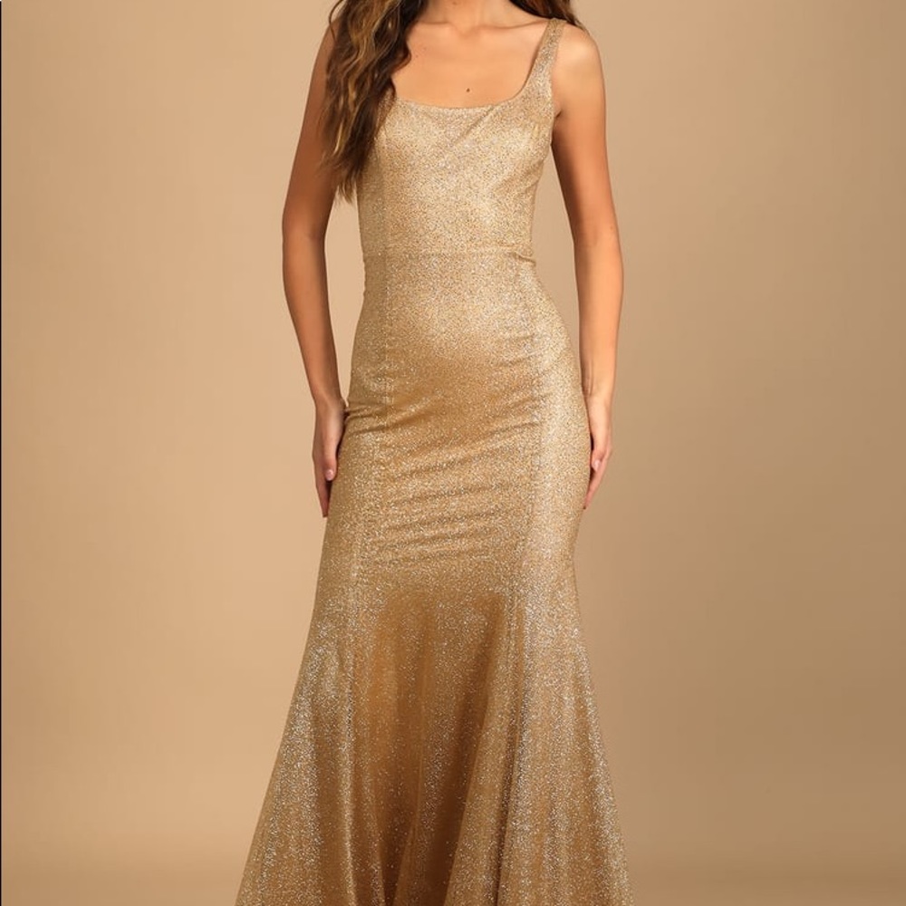 gold formal dress